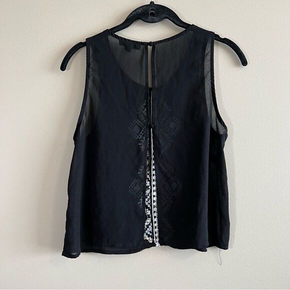 ✨ Iris Los Angeles Black Sheer Top Medium - Picture 3 of 8